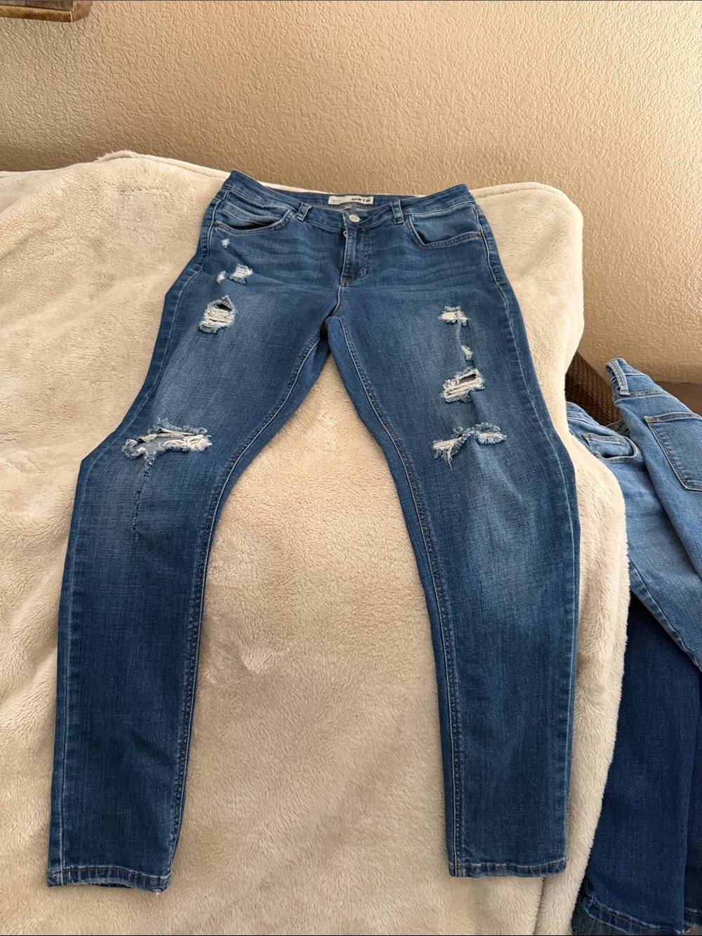 Mudd Distressed Skinny Jeans - Dark Blue